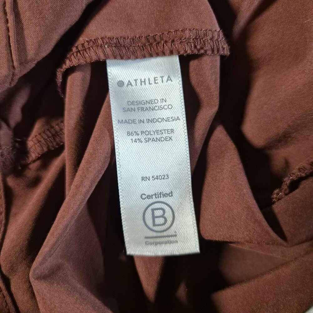 Athleta Skyline Short II Brown Rust Women's Size 12 High Waist - Picture 5 of 9